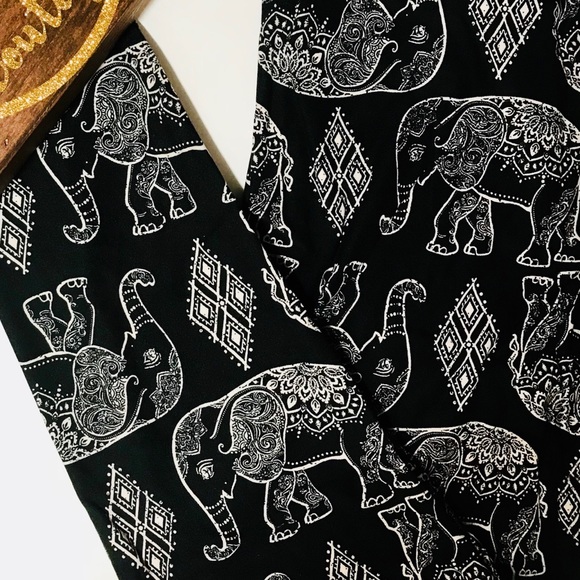 Tribal Elephants Soft Leggings Onesize OS and TC - Picture 1 of 1